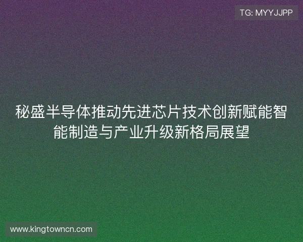 秘盛半导体推动先进芯片技术创新赋能智能制造与产业升级新格局展望
